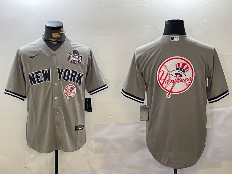 Men New York Yankees Blank Grey Game 2024 Nike MLB Jersey style 10274->new york yankees->MLB Jersey